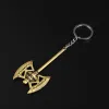 New best-selling film and television peripheral double-headed axe zinc alloy keychain, Marvel Avengers keychain pendant Specification image